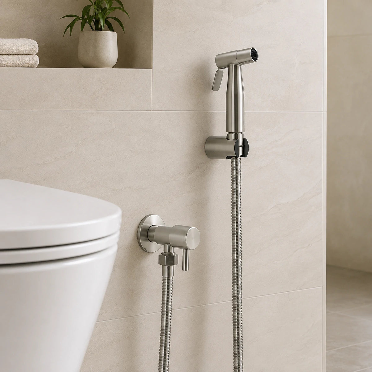 Stainless Steel Handheld Bidet Spray Set